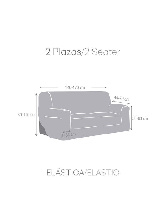 Eysa Troya Husă Elastică Canapea cu două locuri C/9 Brick Red 140εκ. 1buc F721499