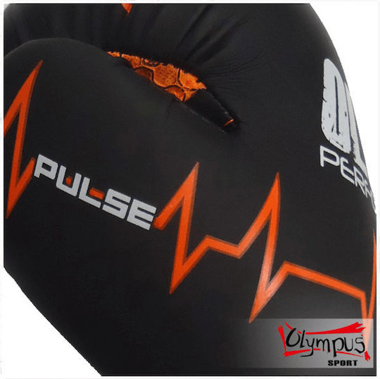 Olympus Sport Pulse Matt Γάντια Πυγμαχίας από Συνθετικό Δέρμα για Αγώνα Πορτοκαλί