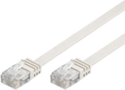 Microconnect Flat U/UTP Cat.6 Gigabit Ethernet Network Cable 5m White