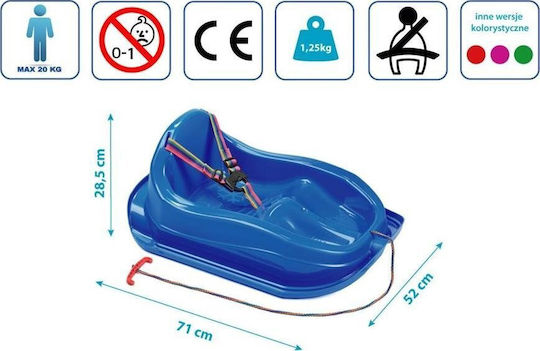 Marmat Plastic Mini Bob Sled Blue