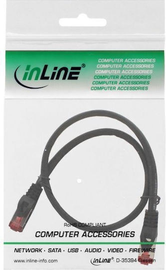 Intos Electronic S/FTP Cat.6 Gigabit Ethernet Network Cable 0.3m Black