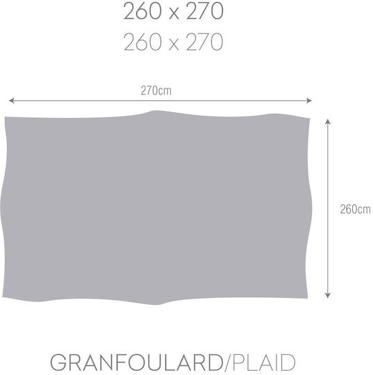 Eysa Cuverturi Pentru Canapea 3 Locuri 260x270cm Argintiu C13 Albastru