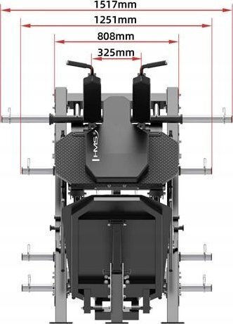 HMS LP3175 Presă pentru picioare cu greutăți 450kg Presă de picioare semi-comercială