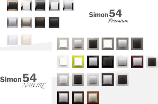 Kontakt-Simon Simon 54 Go Recessed Wall Switch Wi-Fi Lighting One-Way without Frame White