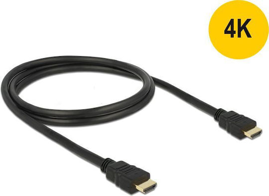 DeLock Cable HDMI male - HDMI male 0.5m Μαύρο
