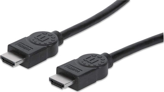 Manhattan Cable HDMI male - HDMI male 1m Μαύρο