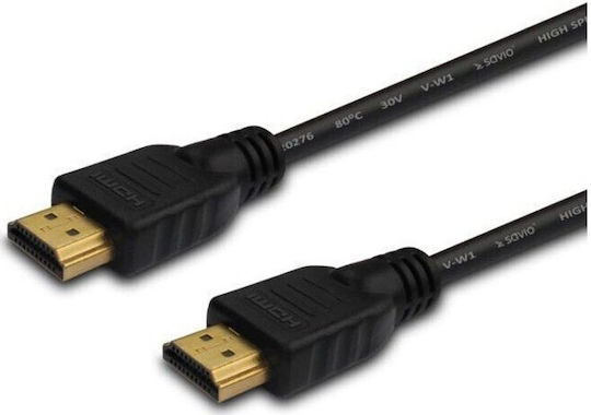Savio HDMI 2.0 Premium High Speed 4K 60Hz HDR Cable HDMI male - HDMI male 3m Μαύρο