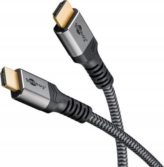 Goobay HDMI 2.0 Premium High Speed 4K 60Hz HDR Cable HDMI male - HDMI male 10m Μαύρο