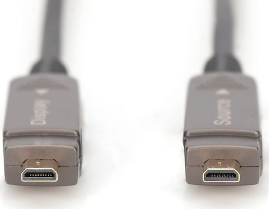 Digitus HDMI 2.0 Premium Високоскоростен 4K 60Hz HDR HDMI Кабел HDMI Мъжки - HDMI Мъжки 20м Черен
