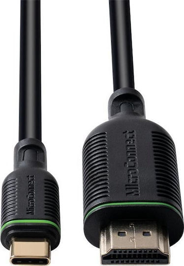 Microconnect Cable HDMI male - USB-C male 2m Μαύρο