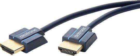 Clicktronic HDMI 2.0 Premium High Speed 4K 60Hz HDR Cable HDMI male - HDMI male 3m Μαύρο