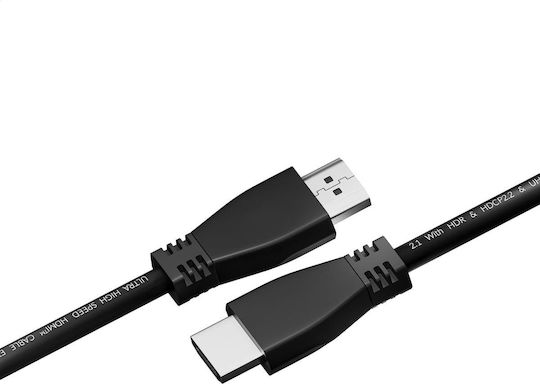 Omega HDMI 2.1 Ultra High Speed 48Gbps 4K 120Hz HDR VRR Cable HDMI male - HDMI male 1.5m Μαύρο