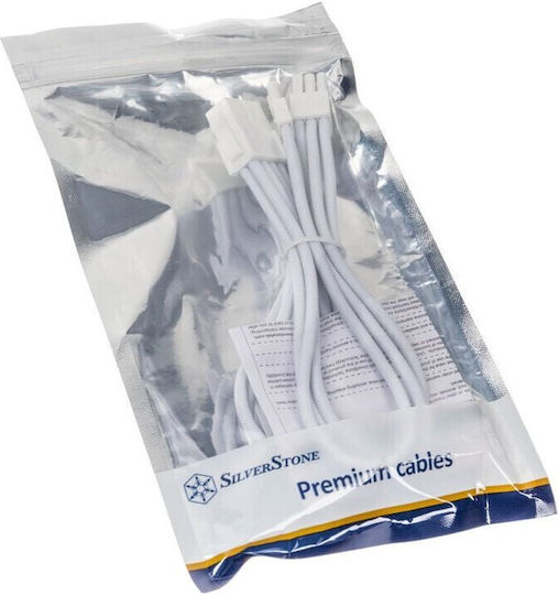 Silverstone 8-Pin PCIe - 6+2 Pin PCIe Cable 0.25m Λευκό SST-PP07E-PCI8W-V2