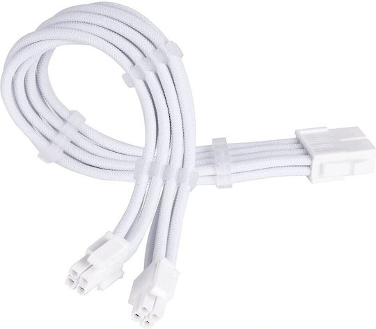 Silverstone 8-pin EPS - 4 пина EPS / 8-pin EPS Кабел 0.3м Бял (SST-PP07E-EPS8W-V2)