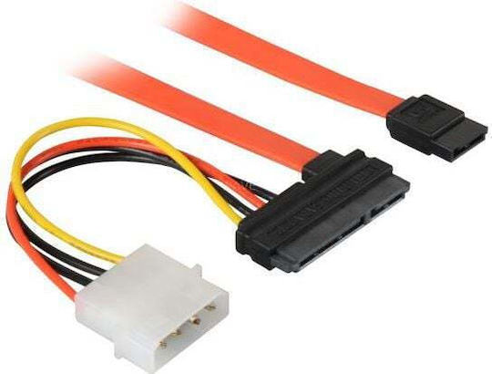 Goobay 15-Pin Sata - 4-Pin Molex / 6-Pin Sata Cable 0.5m Κόκκινο 68175