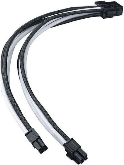 Silverstone 8-Pin EPS - 4 Pin EPS Cable 0.3m Μαύρο SST-PP07E-EPS8BW