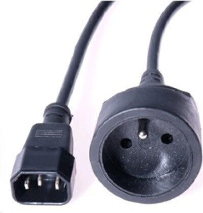 Goobay Schuko - IEC C14 Cable 0.2m Μαύρο 51476