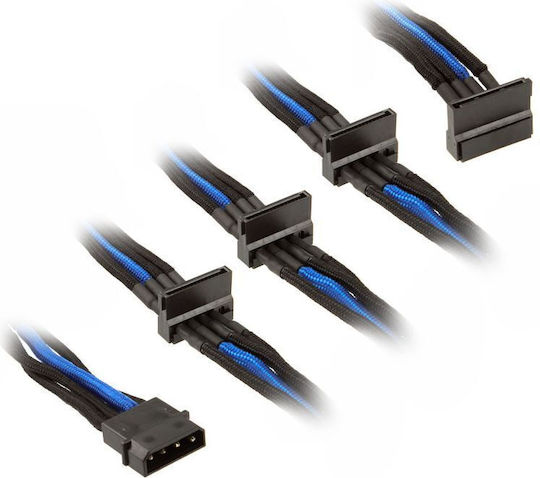 Silverstone 4-Pin Molex - 15-Pin Sata Cable 0.3m Μαύρο SST-PP07-BTSBA