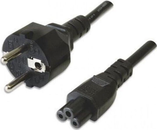 Manhattan IEC C5 - Schuko Cable 1m Μαύρο 216309