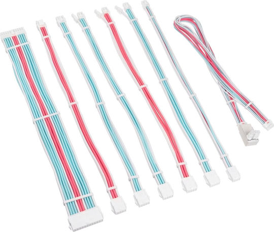 Kolink Psu Core Pro Braided Cable Extension Kit 12v-2x6 Typ 2 Brilliant White Neon Blue/pure Pink Corepro-ek-12vt2-bbp