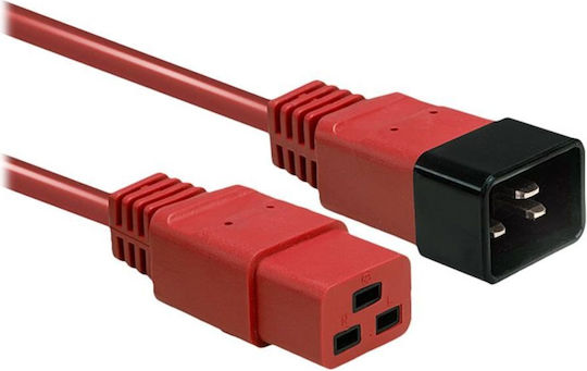 Lindy IEC C19 - IEC C20 Cable 2m Red (30124)