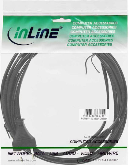 InLine Euro / IEC C7 - Euro / IEC C7 Cable 5m Black (16654F)
