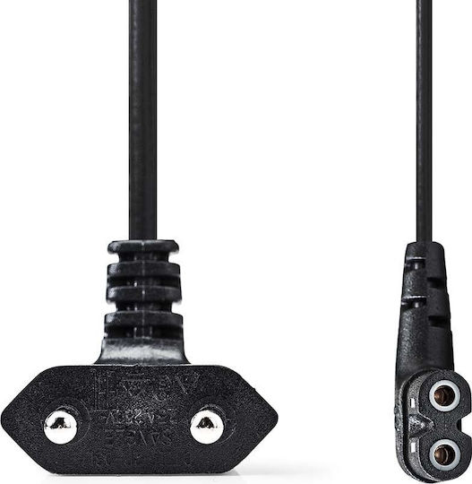 Nedis Power Cable Adapters Euro Plug Iec-320-c7 Connector Angled-Angled Two-Wire Black Bulk 3m
