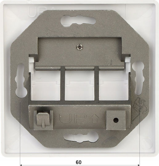 Solarix Ethernet Modul 3 Keystone Wandhalterung Weiß Sx9-3-0-wh