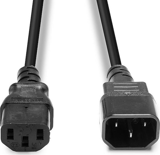 Lindy IEC C14 - IEC C13 Cable 0.5m Μαύρο 30320