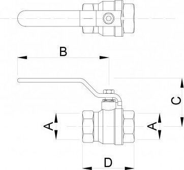 Titanium Water Ball Valve 6/4" Titanium Bracket W W Zkw-40-ww-r-h-titanium
