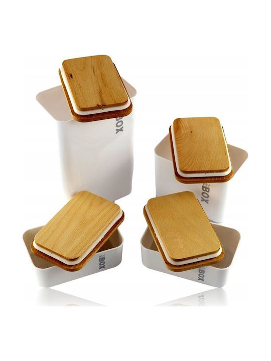 Katex Set 4Stücke Allgemeine Verwendung Gläser mit Deckel Hölzernes 2000ml