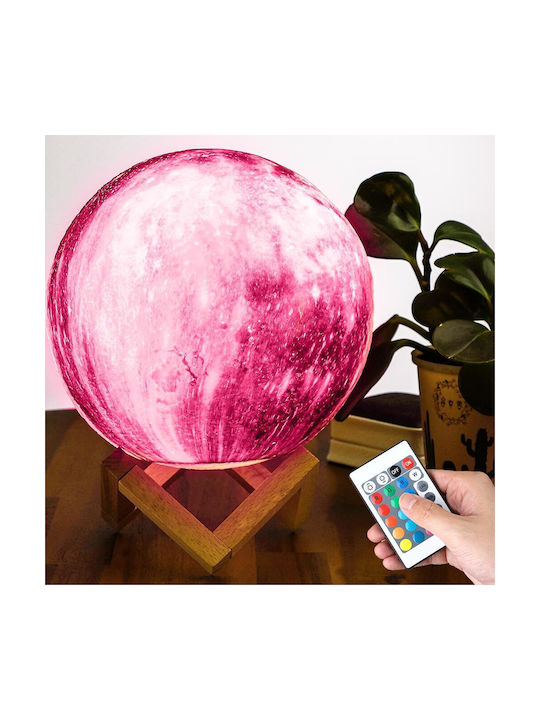 Bakaji Διακοσμητικό Φωτιστικό LED RGB Moon Light