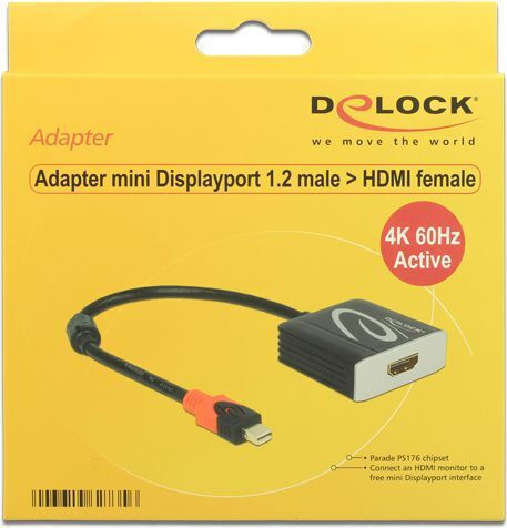 DeLock Konverter Mini-DisplayPort männlich zu HDMI weiblich 1Stück 62735