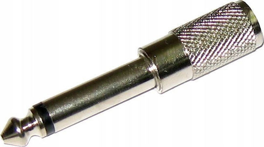 Μετατροπέας 6.3mm male σε 3.5mm female Ασημί 1τμχ BG-0334