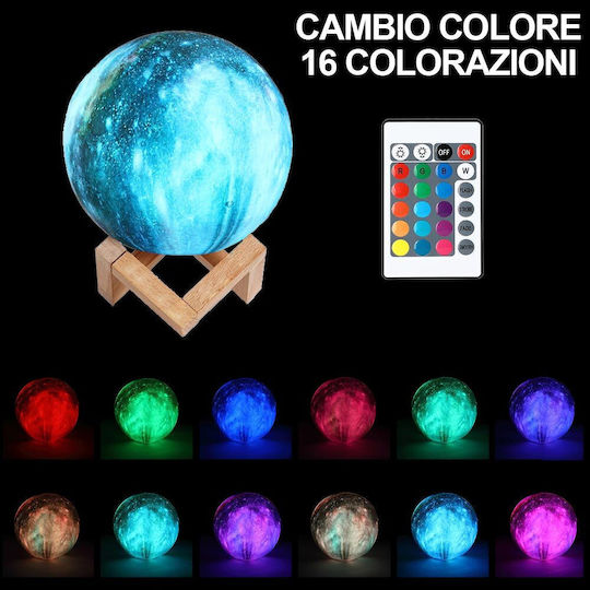 Bakaji Διακοσμητικό Φωτιστικό LED RGB Moon Light