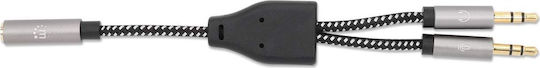 Manhattan Μετατροπέας 3.5mm 2x male σε 3.5mm female 1τμχ 356121