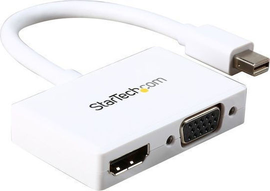 StarTech Convertor mini DisplayPort masculin în HDMI / VGA feminin Alb 1buc MDP2HDVGAW