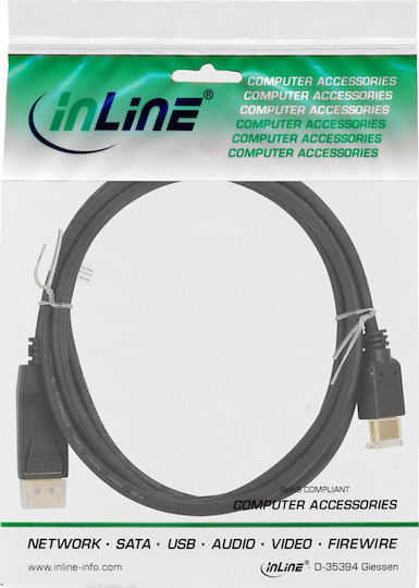 InLine Μετατροπέας DisplayPort / HDMI male σε DisplayPort / HDMI female 1τμχ 17183