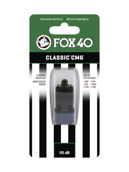 Σφυρίχτρα Fox40 Classic Cmg Μαύρη 96000008 Μαυρο