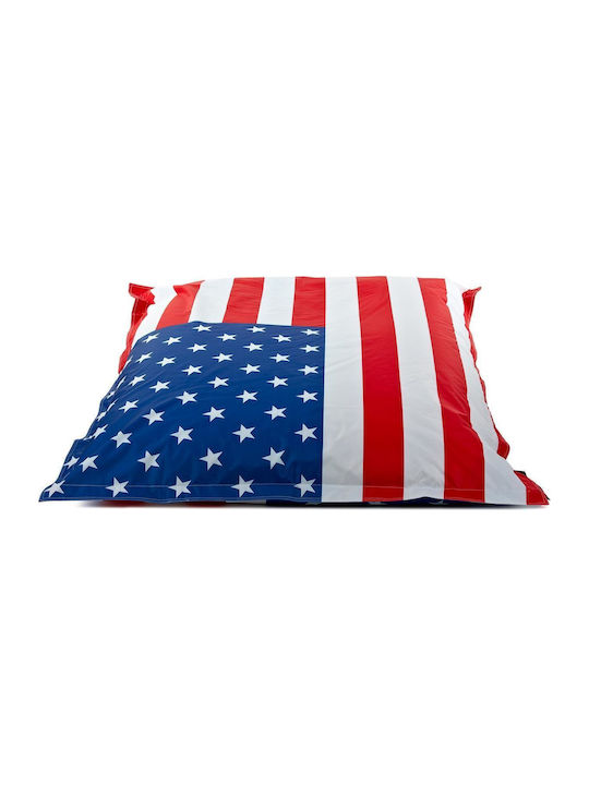 Bean Bag Bolster Poof Red