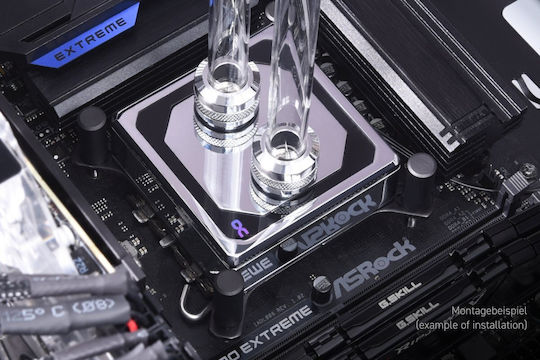 Alphacool CPU Water Block Eisblock XPX Aurora Edge - Full Brass Chrome Digital RGB Ασημί