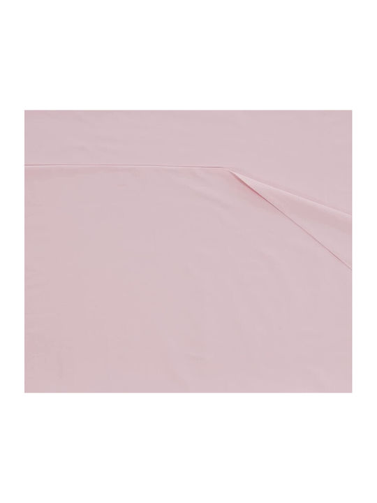 Tac Set Husă de Pilotă Bumbac Dublă cu 2 Fețe de Pernă & 1 Cearsaf 200x220 Basic Pink