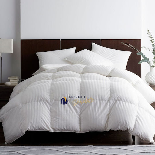 Pucioasa Husă de pătură De Lână Single 140x210cm Alb 400 g/mp²Gsm