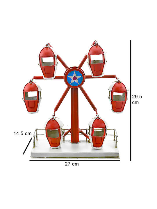 Bakaji Bakaji Metal Decorative Ferris Wheel Christmas Ornament 27x14.5x29.5cm