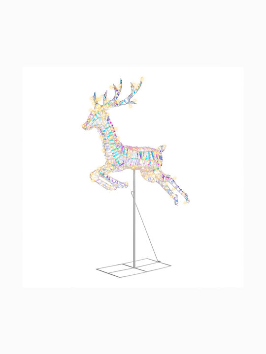Bakaji Bakaji Luminous Christmas Outdoor Decoration Reindeer Led Warm Light 94 X 150 cm