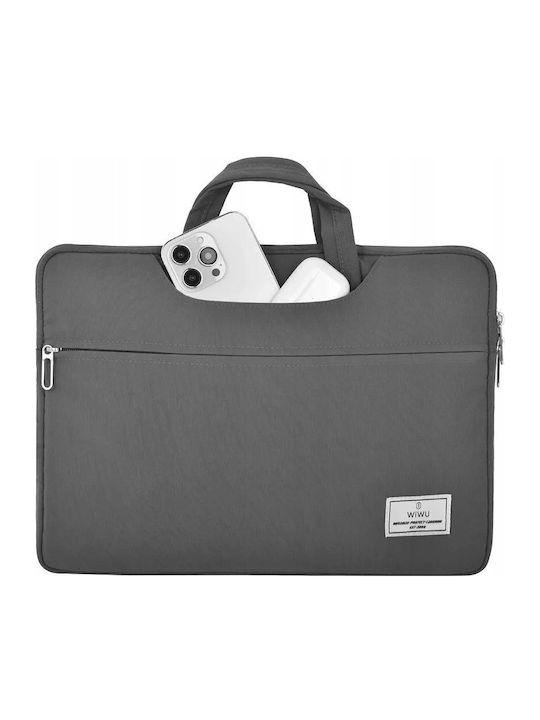 Wiwu Αδιάβροχη Τσάντα Ώμου / Χειρός για Laptop 15" σε Γκρι χρώμα 601674