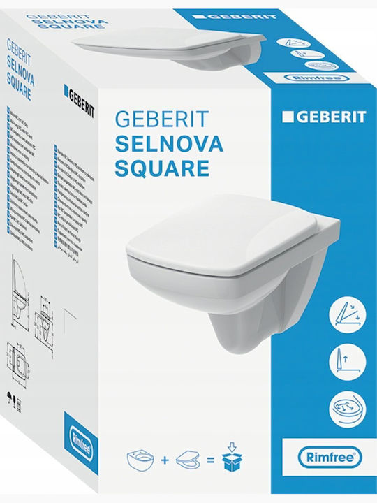 Geberit Square Καπάκι Λεκάνης Πλαστικό
