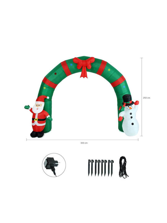 Bakaji Bakaji Inflatable Christmas Arch Santa Claus Snowman 300x240h for Outdoor Use