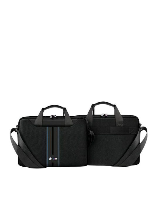 Bmw Nylon Blue Stripe 16" Laptop Bag Black