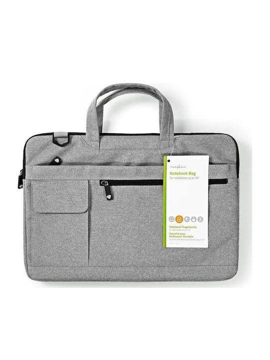 Nedis Τσάντα Ώμου / Χειρός για Laptop 15" σε Γκρι χρώμα NBBG15150GY